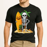Skeleton Surfing Halloween Hawaii Hawaiian Surfer Cooling Performance Crew T-Shirt