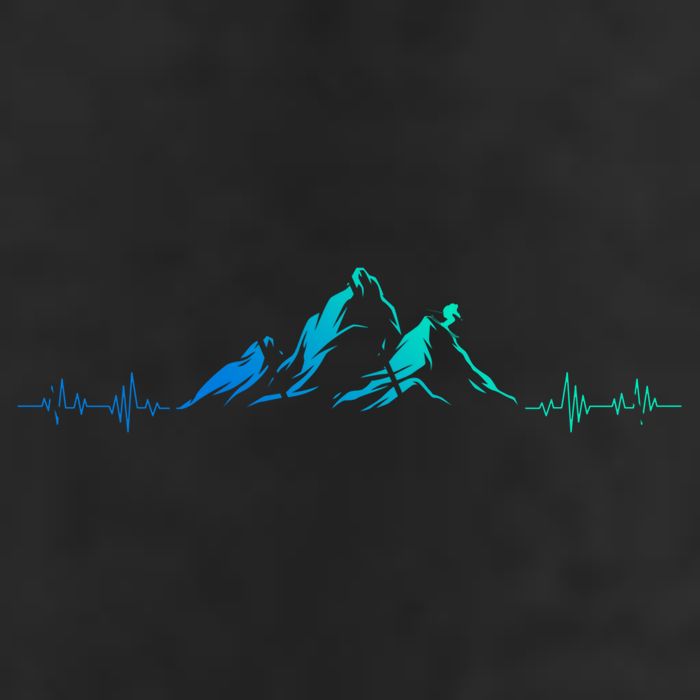 Ski Skis Heartbeat Mountains Retro Skiing Ecg Gift 11oz C Handle Ceramic Mug