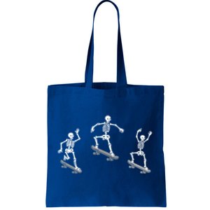 Skateboarding Skeletons Halloween Skateboard Tricks Lover Gift Tote Bag