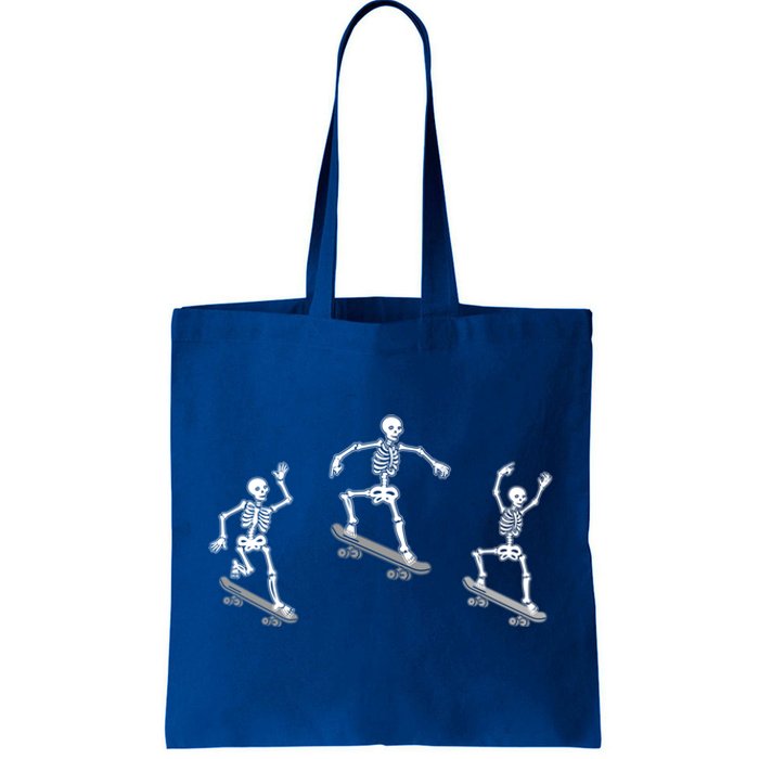 Skateboarding Skeletons Halloween Skateboard Tricks Lover Gift Tote Bag