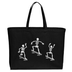 Skateboarding Skeletons Halloween Skateboard Tricks Lover Gift Cotton Canvas Jumbo Tote