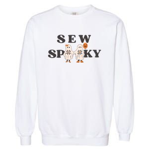 Sew Spooky Halloween Sewing Cute Ghoul Garment-Dyed Sweatshirt