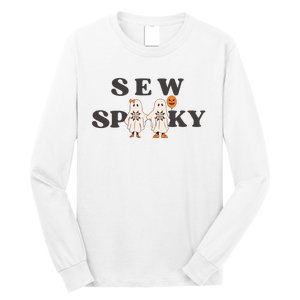 Sew Spooky Halloween Sewing Cute Ghoul Long Sleeve Shirt