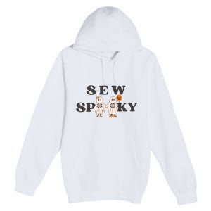 Sew Spooky Halloween Sewing Cute Ghoul Premium Pullover Hoodie