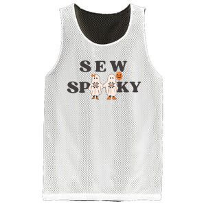 Sew Spooky Halloween Sewing Cute Ghoul Mesh Reversible Basketball Jersey Tank