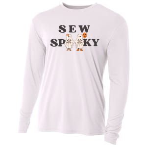 Sew Spooky Halloween Sewing Cute Ghoul Cooling Performance Long Sleeve Crew