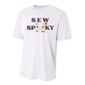 Sew Spooky Halloween Sewing Cute Ghoul Performance Sprint T-Shirt