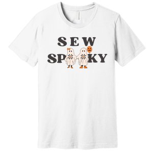 Sew Spooky Halloween Sewing Cute Ghoul Premium T-Shirt