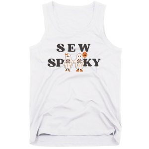 Sew Spooky Halloween Sewing Cute Ghoul Tank Top