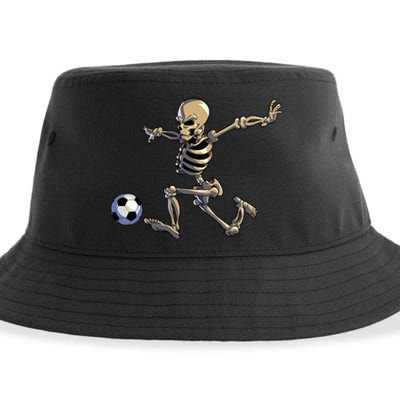 Soccer Skeleton Halloween Soccer Player Halloween Sustainable Bucket Hat