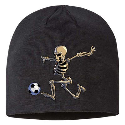 Soccer Skeleton Halloween Soccer Player Halloween Sustainable Beanie