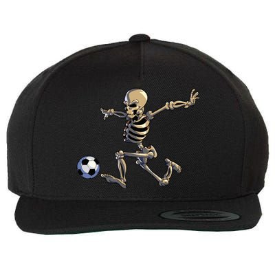 Soccer Skeleton Halloween Soccer Player Halloween Wool Snapback Cap