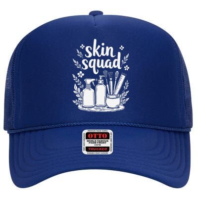 Skincare Squad Health Skin Acne Treatment Dermatologist High Crown Mesh Back Trucker Hat