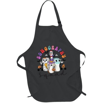 Sonography Squad Halloween Retro Ultrasound Technologist Full-Length Apron With Pockets