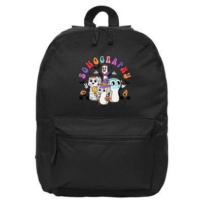 Sonography Squad Halloween Retro Ultrasound Technologist 16 in Basic Backpack