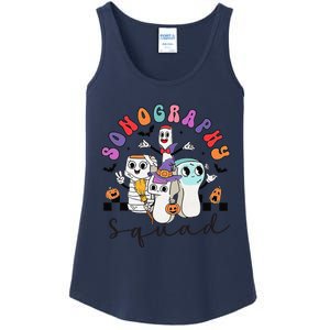 Sonography Squad Halloween Retro Ultrasound Technologist Ladies Essential Tank