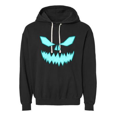 Scary Spooky Halloween Jack O Lantern Face Pumpkin Garment-Dyed Fleece Hoodie