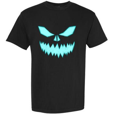 Scary Spooky Halloween Jack O Lantern Face Pumpkin Garment-Dyed Heavyweight T-Shirt