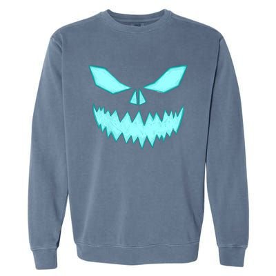 Scary Spooky Halloween Jack O Lantern Face Pumpkin Garment-Dyed Sweatshirt