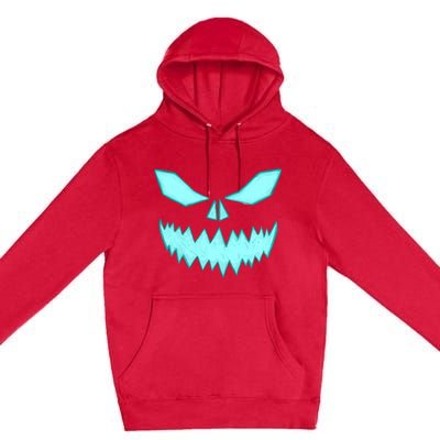 Scary Spooky Halloween Jack O Lantern Face Pumpkin Premium Pullover Hoodie