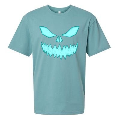 Scary Spooky Halloween Jack O Lantern Face Pumpkin Sueded Cloud Jersey T-Shirt