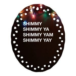 Shimmy Shimmy Hiphop Oldschool Rap 90s Music Ceramic Oval Ornament