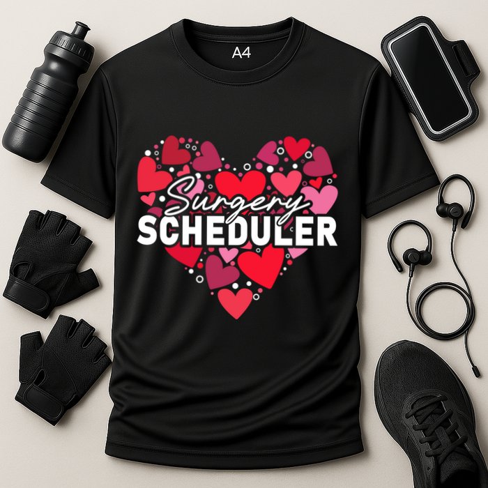 Surgery Scheduler Heart Gift Cooling Performance Crew T-Shirt