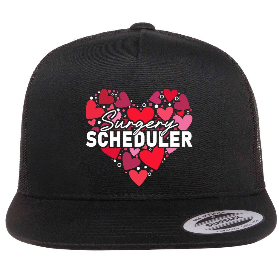 Surgery Scheduler Heart Gift Flat Bill Trucker Hat