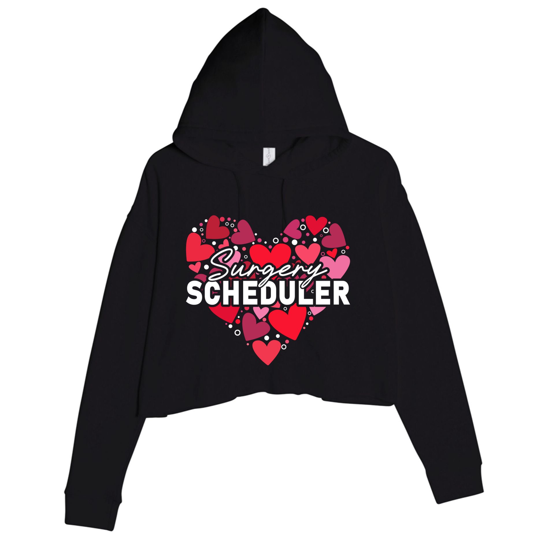 Surgery Scheduler Heart Gift Crop Fleece Hoodie