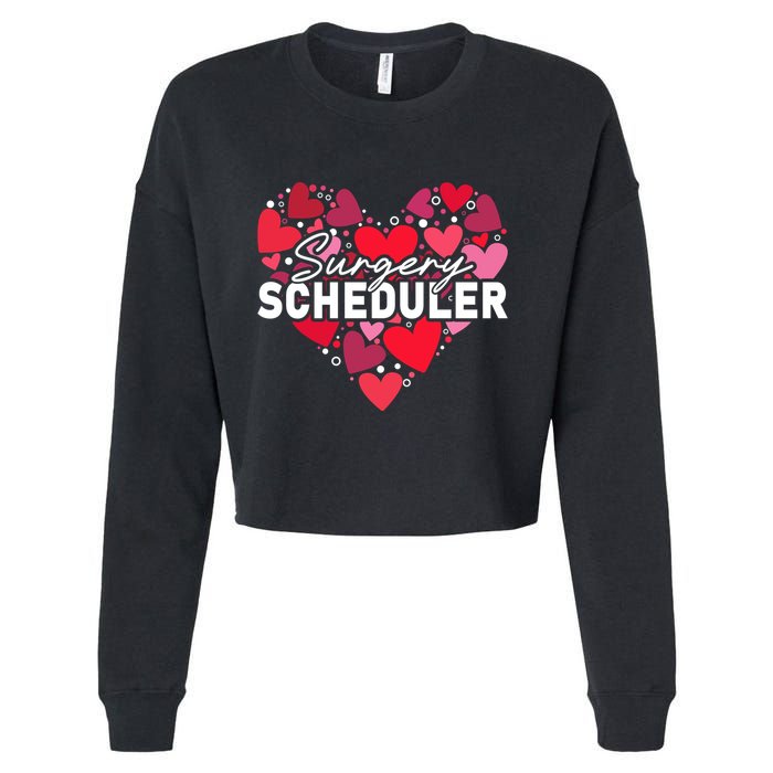 Surgery Scheduler Heart Gift Cropped Pullover Crew
