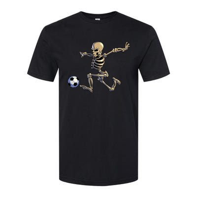 Soccer Skeleton Halloween Soccer Player Halloween Softstyle CVC T-Shirt