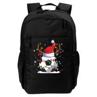 Soccer Santa Hat Reindeer Christmas Lights Funny Xmas Daily Commute Backpack