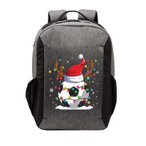 Soccer Santa Hat Reindeer Christmas Lights Funny Xmas Vector Backpack