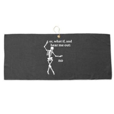 Sassy Skeleton Hear Me Out: No Large Microfiber Waffle Golf Towel