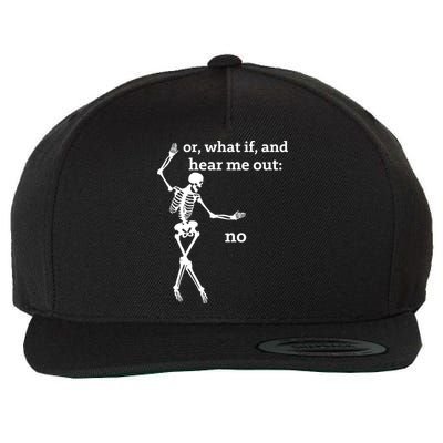 Sassy Skeleton Hear Me Out: No Wool Snapback Cap