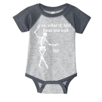 Sassy Skeleton Hear Me Out: No Infant Baby Jersey Bodysuit