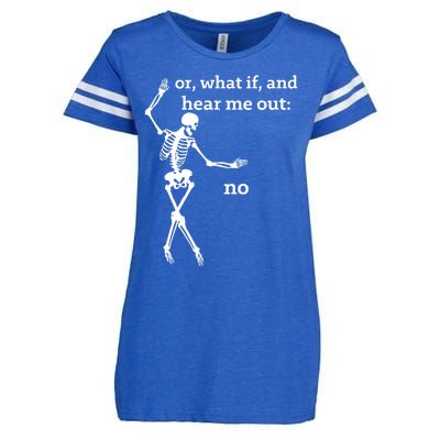 Sassy Skeleton Hear Me Out: No Enza Ladies Jersey Football T-Shirt