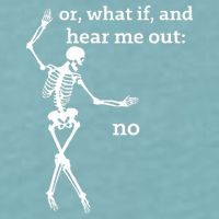 Sassy Skeleton Hear Me Out: No Sueded Cloud Jersey T-Shirt