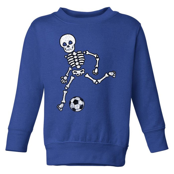 Skeleton Soccer Halloween Sport Player Costume Toddler Sweatshirt