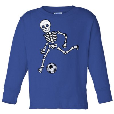 Skeleton Soccer Halloween Sport Player Costume Toddler Long Sleeve Shirt