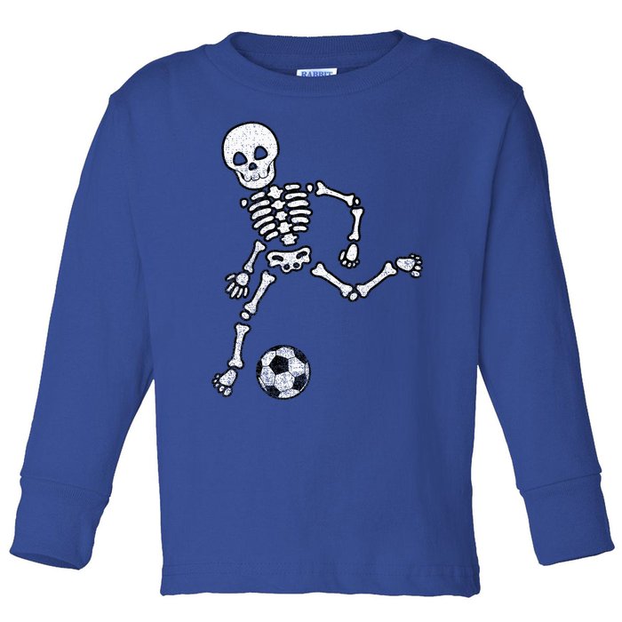 Skeleton Soccer Halloween Sport Player Costume Toddler Long Sleeve Shirt