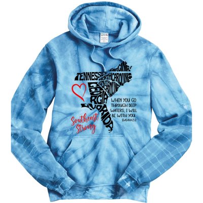 Southeast Strong Hurricane Helene Survivor When You Go Through Deep Wat Tie Dye Hoodie