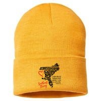 Southeast Strong Hurricane Helene Survivor When You Go Through Deep Wat Sustainable Knit Beanie