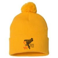 Southeast Strong Hurricane Helene Survivor When You Go Through Deep Wat Pom Pom 12in Knit Beanie