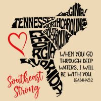 Southeast Strong Hurricane Helene Survivor When You Go Through Deep Wat Drawstring Bag