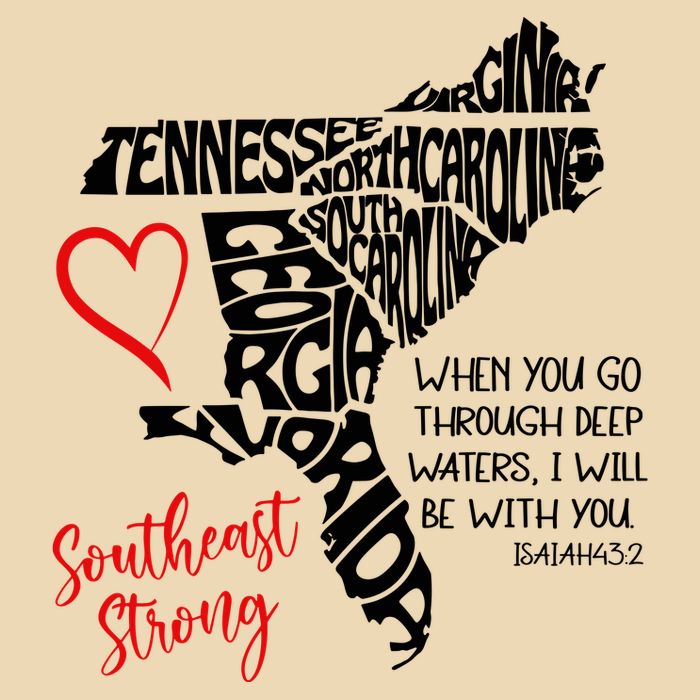 Southeast Strong Hurricane Helene Survivor When You Go Through Deep Wat Drawstring Bag