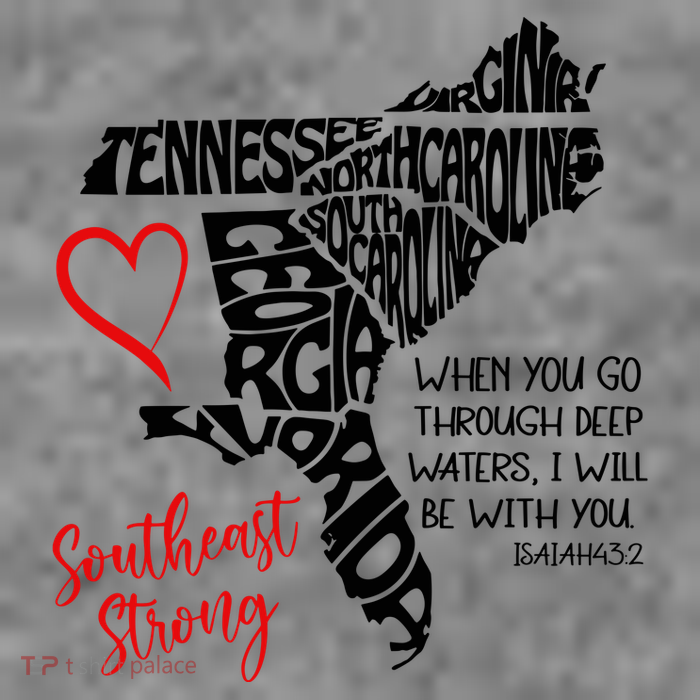 Southeast Strong Hurricane Helene Survivor When You Go Through Deep Wat 7-Panel Snapback Hat