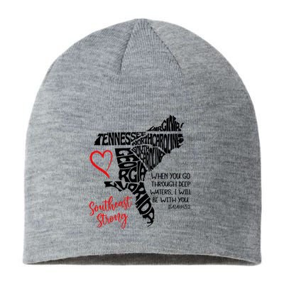 Southeast Strong Hurricane Helene Survivor When You Go Through Deep Wat Sustainable Beanie