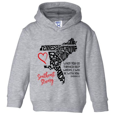 Southeast Strong Hurricane Helene Survivor When You Go Through Deep Wat Toddler Hoodie