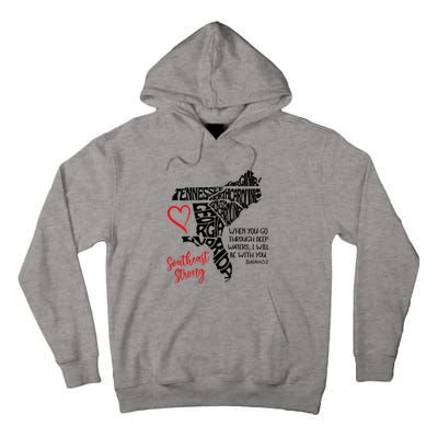 Southeast Strong Hurricane Helene Survivor When You Go Through Deep Wat Tall Hoodie